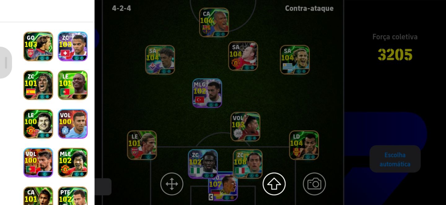 Conta efootball mobile com varios jogadores lendário,show time somente konami id