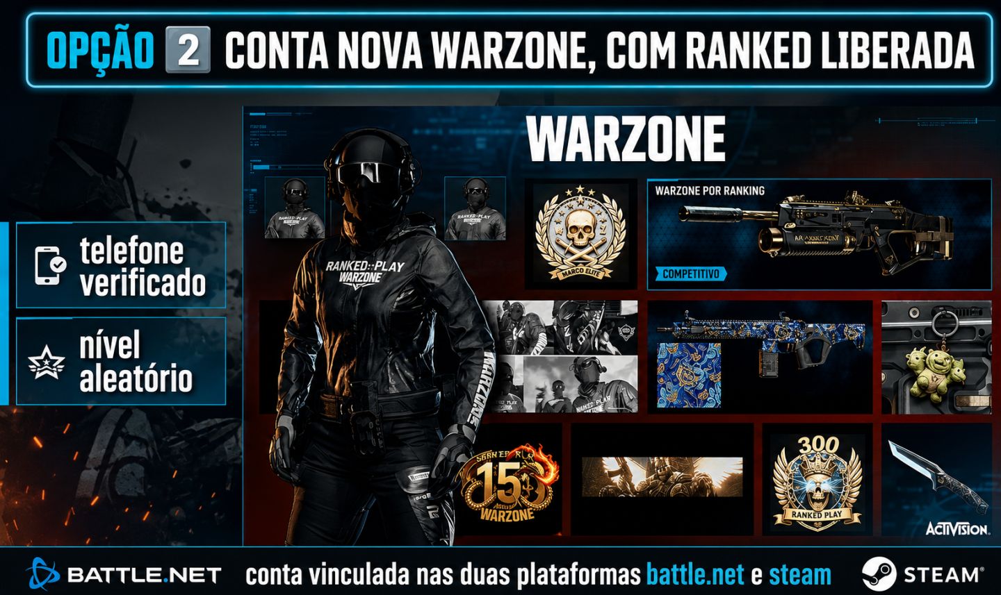 CONTAS COD WARZONE VERIFICADAS / CONTAS NOVAS OU UPADAS