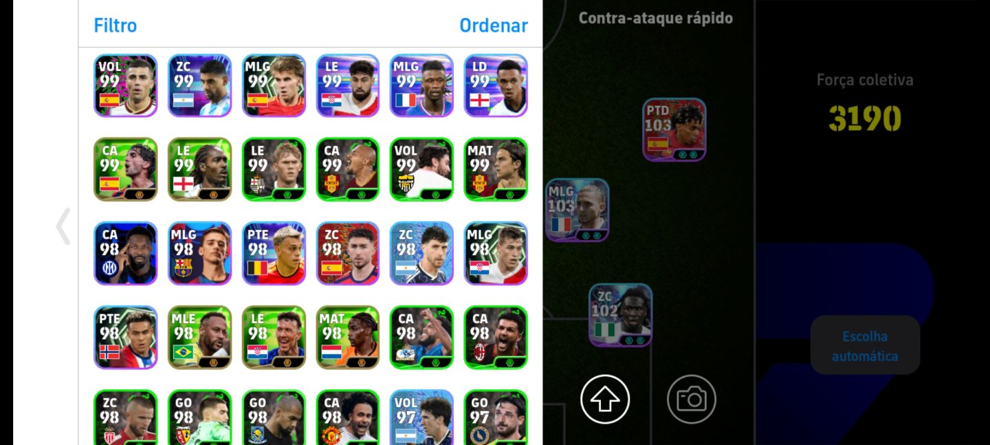 CONTA eFOOTBALL 3190 FC | RONALDINHO 106 + CASILLAS 105 + 1360 MOEDAS