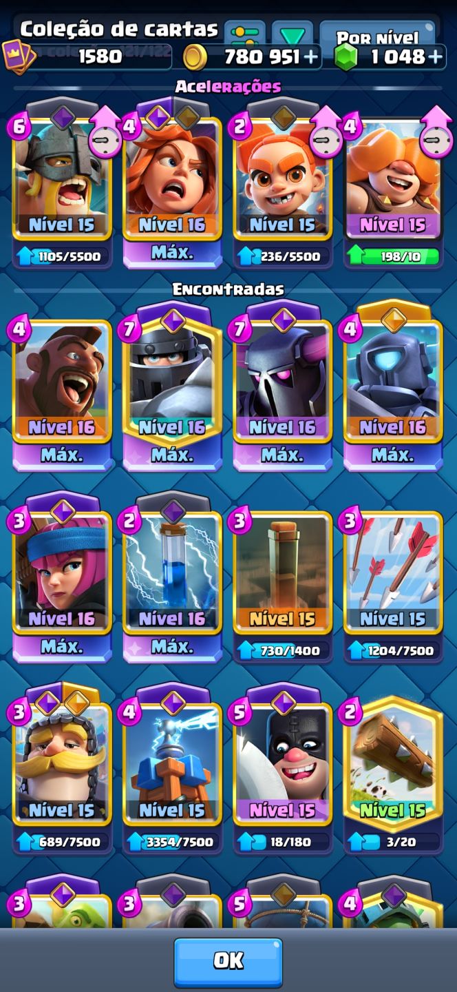 Conta de clash royale gemada barata