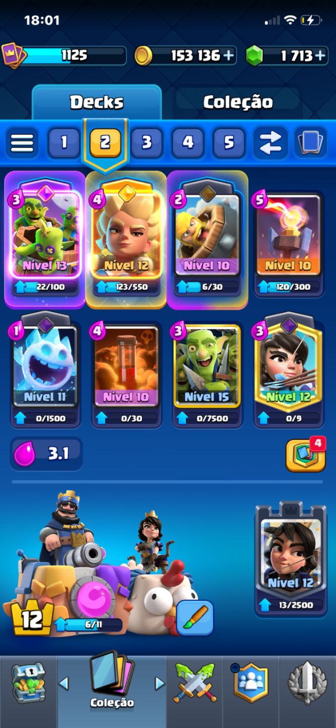 Conta de clash royale arena 22