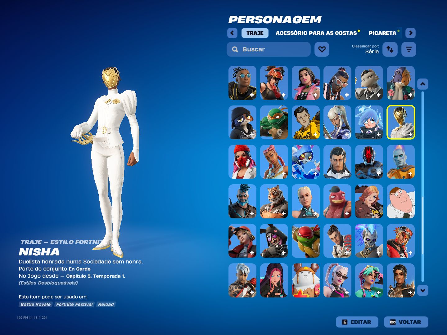 CONTA DE FORTNITE COM 119 SKINS [FA] EPIC GAMES / PSN / XBOX