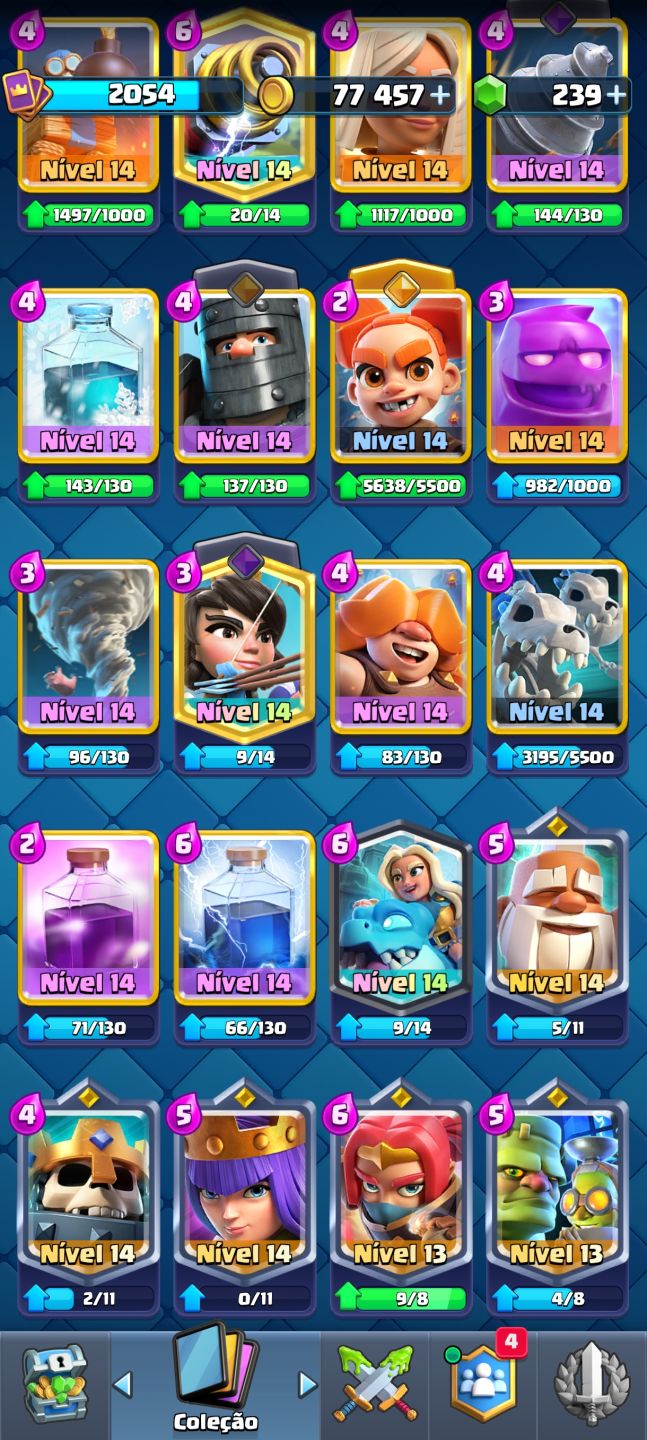 Conta Clash Royal arena sazonal 1