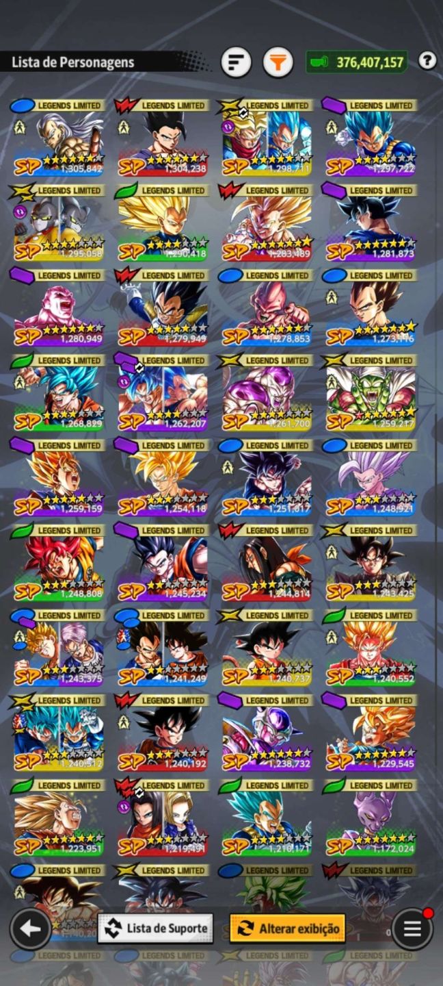 CONTA DRAGON BALL LEGENDS, +28 ZENKAIS, +30 LEGENDS LIMITED, 3 LEGENDS,13 ULTRAS