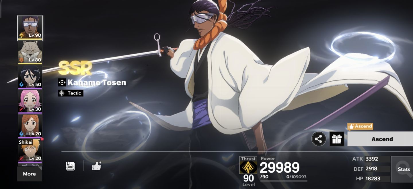 CONTA FORTE BLEACH SOUL RESONANCE AIZEN MAX, ICHIGO LV100 MUITOS ITENS/TICKETS