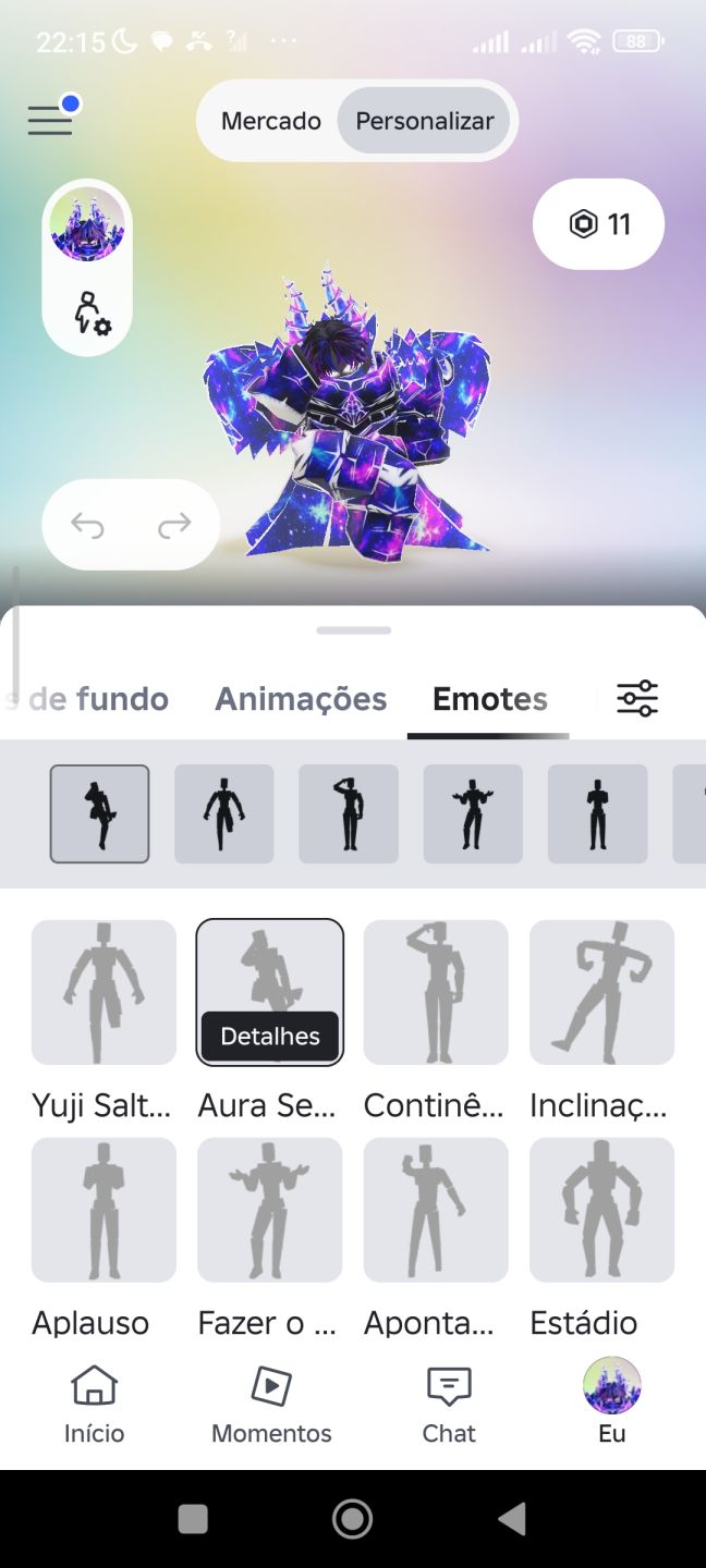 Conta de Roblox com roupas