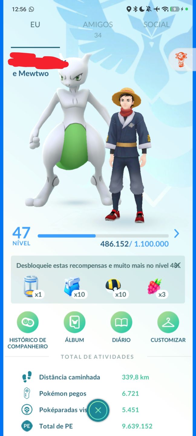 CONTA POKÉMON GO LEVEL 47 COM VÁRIOS SHINYS E 100%
