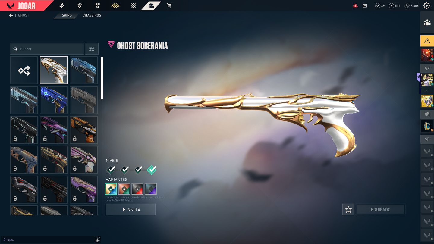 Conta VALORANT com 17 skins, vendendo pois não jogo mais e preciso de dinheiro