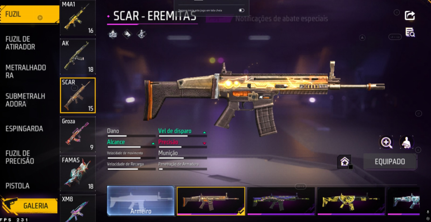 CONTA FREEFIRE GEMADA PRIME 8