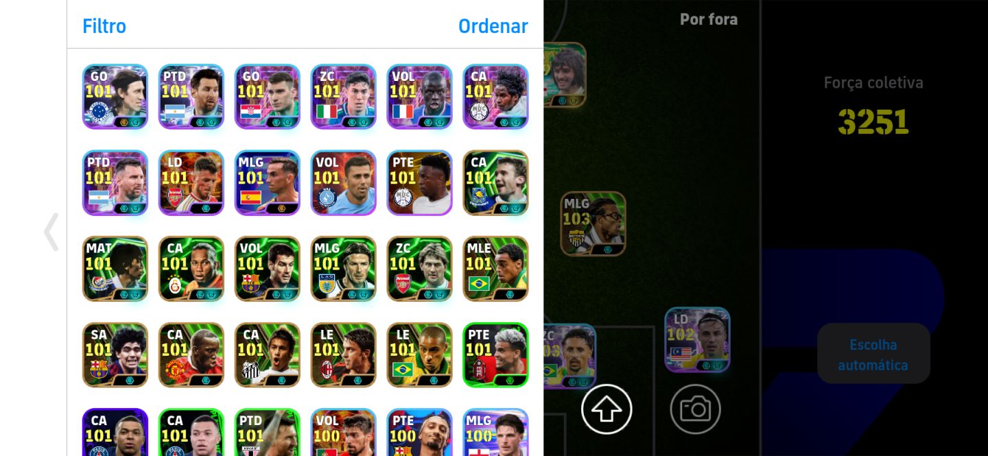 CONTA EFOOTEBOL NEYMAR OLÍMPICO, BEST 109, CR7 107