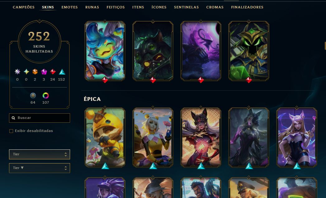 CONTA FULL ACESSO | 252 SKINS | R$1350 GASTOS | NV 570