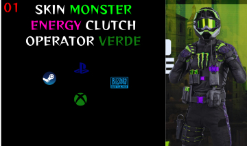SKIN DA MONSTER CLUTCH OPERATOR - WARZONE TODAS PLATAFORMA - ENTREGA AUTOMATICA
