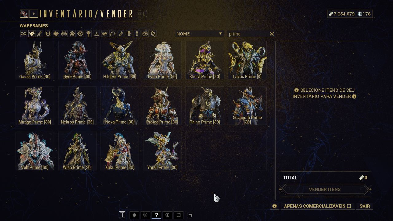 CONTA WARFRAME mr 17