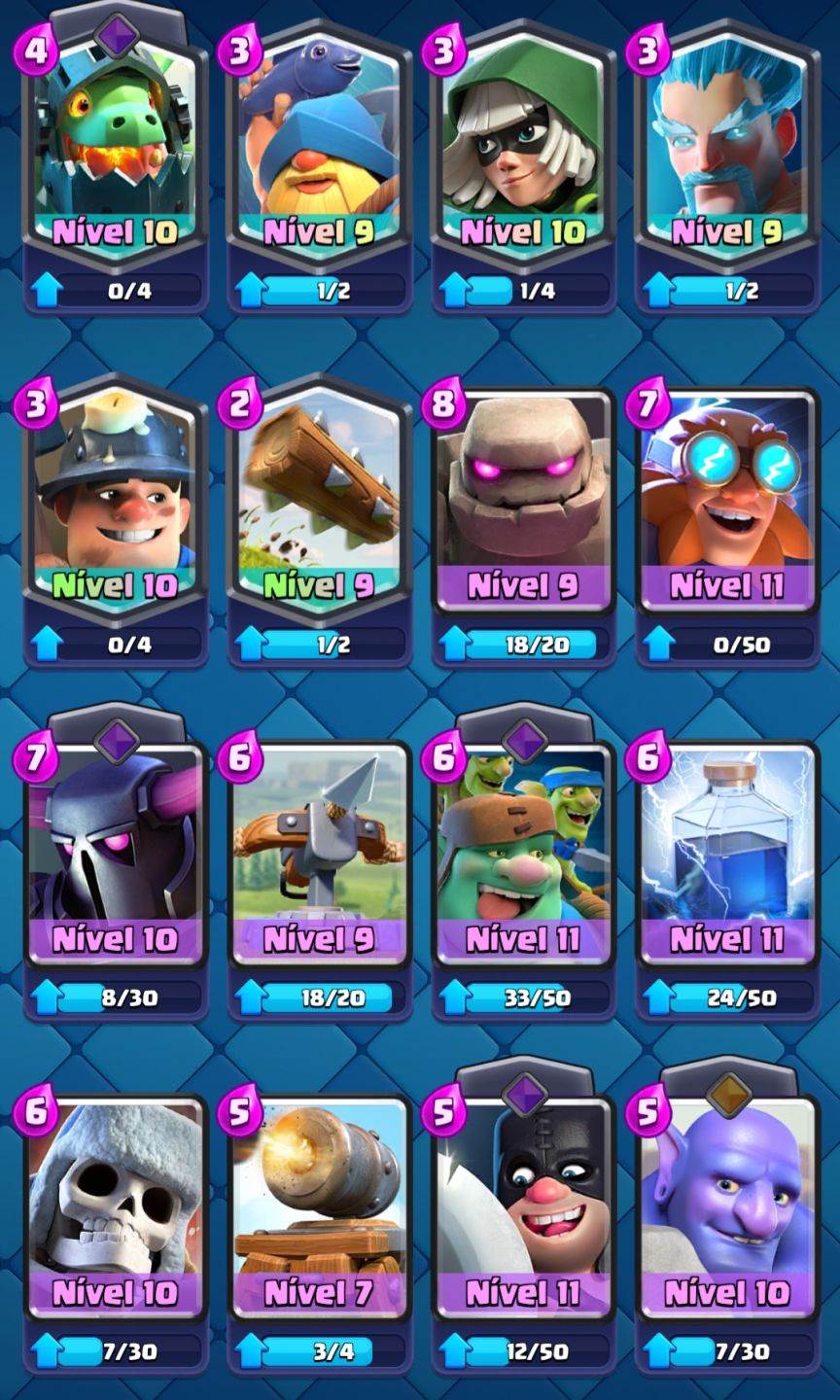 Conta do Clash Royale na Arena 20 e com de Troféus 7583