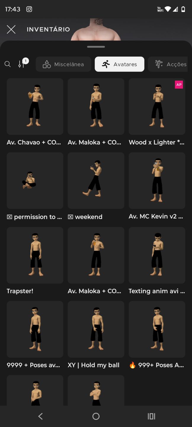 Conta IMVU - Masculino