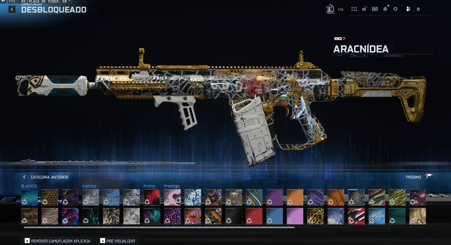 Conta Warzone Prestigio master iridescente