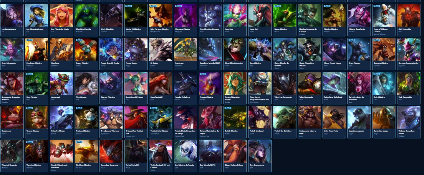 LEAGUE OF LEGENDS 100% SEGURA 160 SKINS NIVEL 423 FULL CHAMP BRONZE