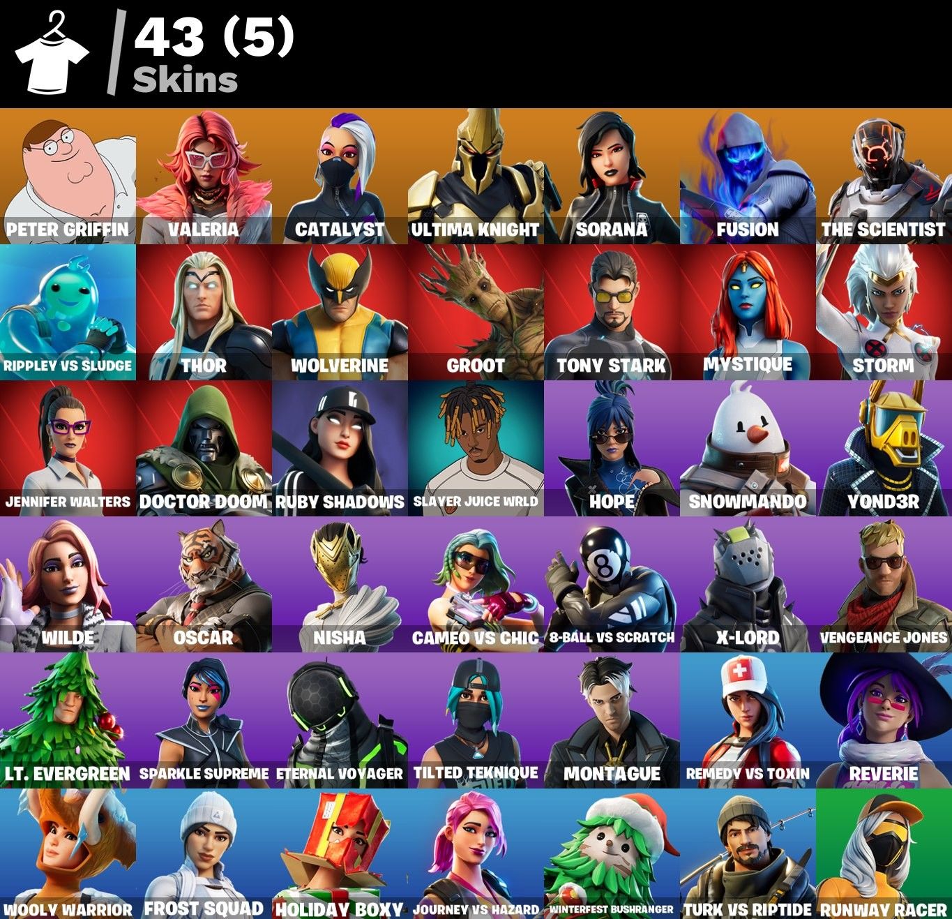 CONTA DE FORTNITE COM 43 SKINS | Wolverine | PROMOÇÃO!