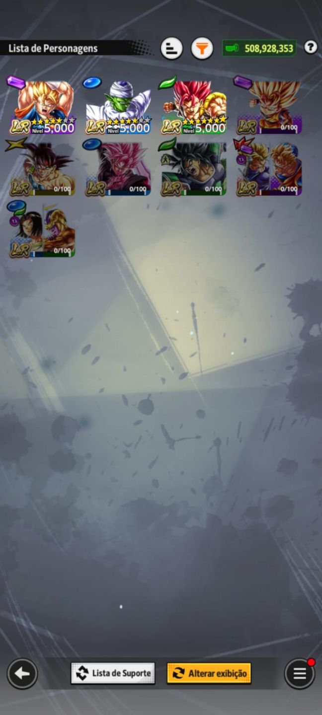 CONTA DE DRAGON BALL LEGENDS COM VARIOS ULTRAS E LF META