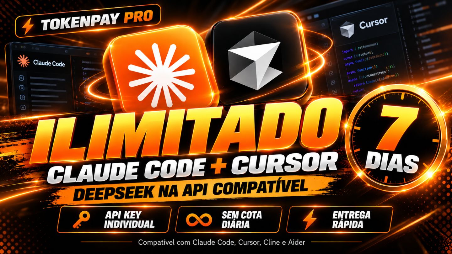 CLAUDE CODE/ CURSOR PRO (USO ILIMITADO/ SEM LIMITE DE TOKEN) ACESSO DE 7 DIAS