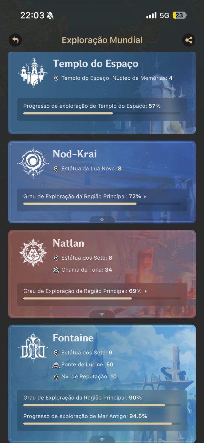 Conta ar60 com 30T5 + Conta de honkai star rail
