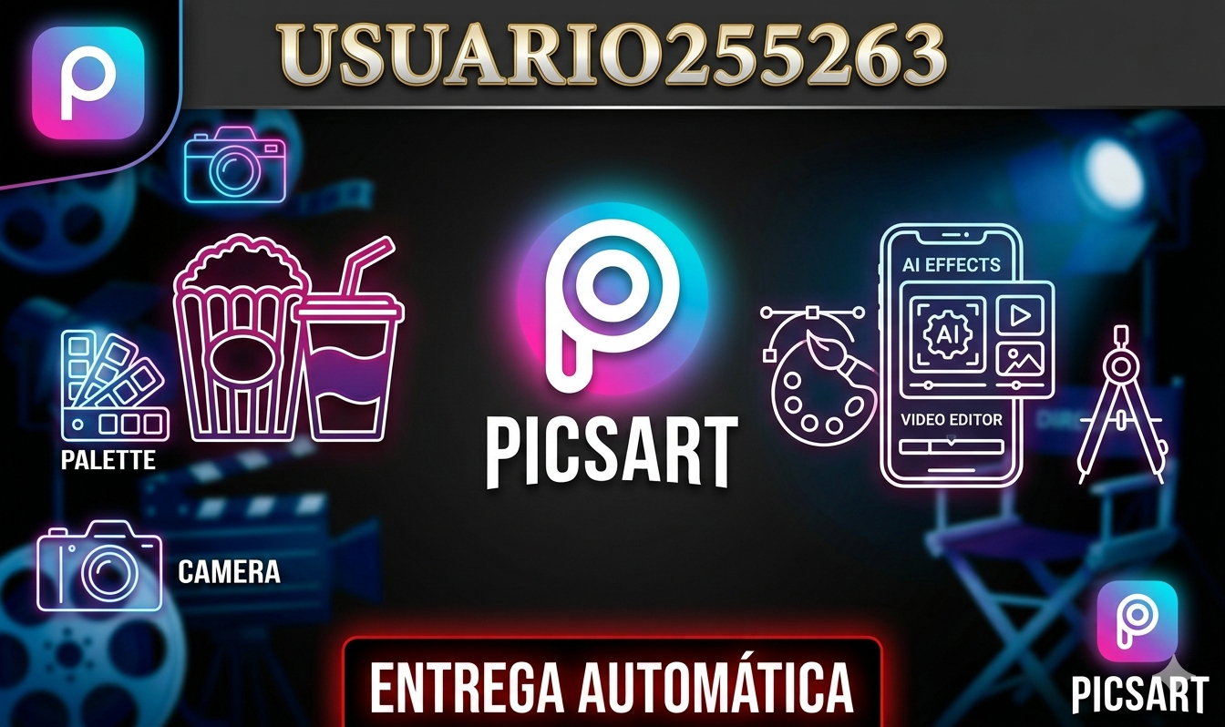 Picsart Pro - Tela (edicao) ou Conta Privada (edicao + creditos)