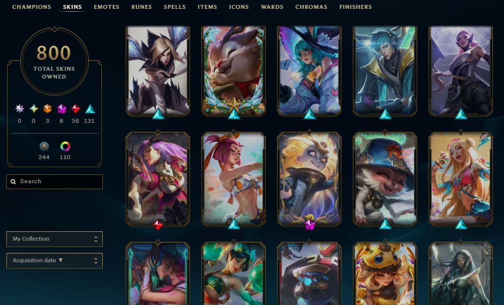 Conta extremamente rara com todas as bordas raras e skins bugadas