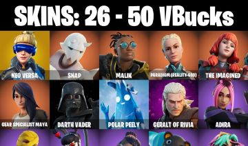 CONTA FORTNITE COM 26 SKINS NEO VERSA/SNAP/ADIRA/SELENE/TNTINA/ASTRA/SABINA