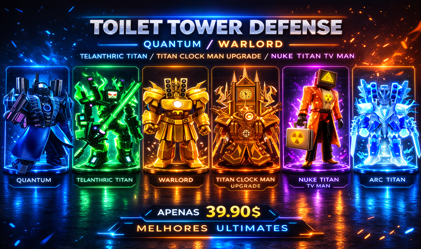 Toilet tower defense 1M GEMAS APENAS 2 + ULTIMATE DE BRINDE - RAPIDA ENTREGA