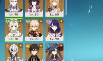 Conta genshin com vesna, columbina, scoffier, neuvi, zhongli