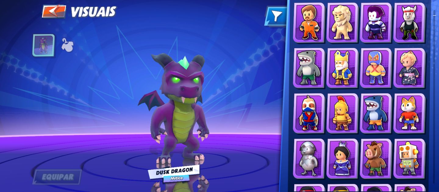 Conta de stumble guys completíssima com mais de 180 skins