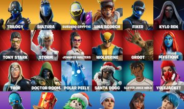 CONTA FORTNITE RARA PASSE MARVEL COMPLETO [ TONY STARK / THOR ]