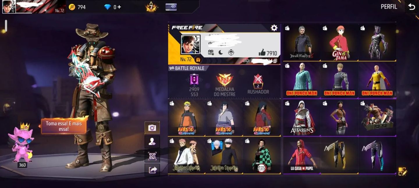 CONTA RARA FREE FIRE (LEIA DESCRIÇÃO)