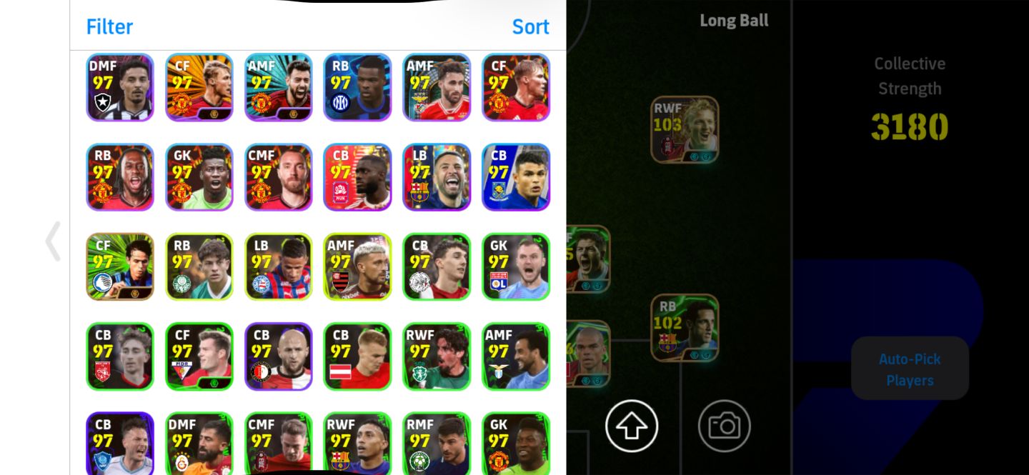 CONTA EFOOTBALL MOBILE SUPER RARA - MAIS DE 900 JOGADORES