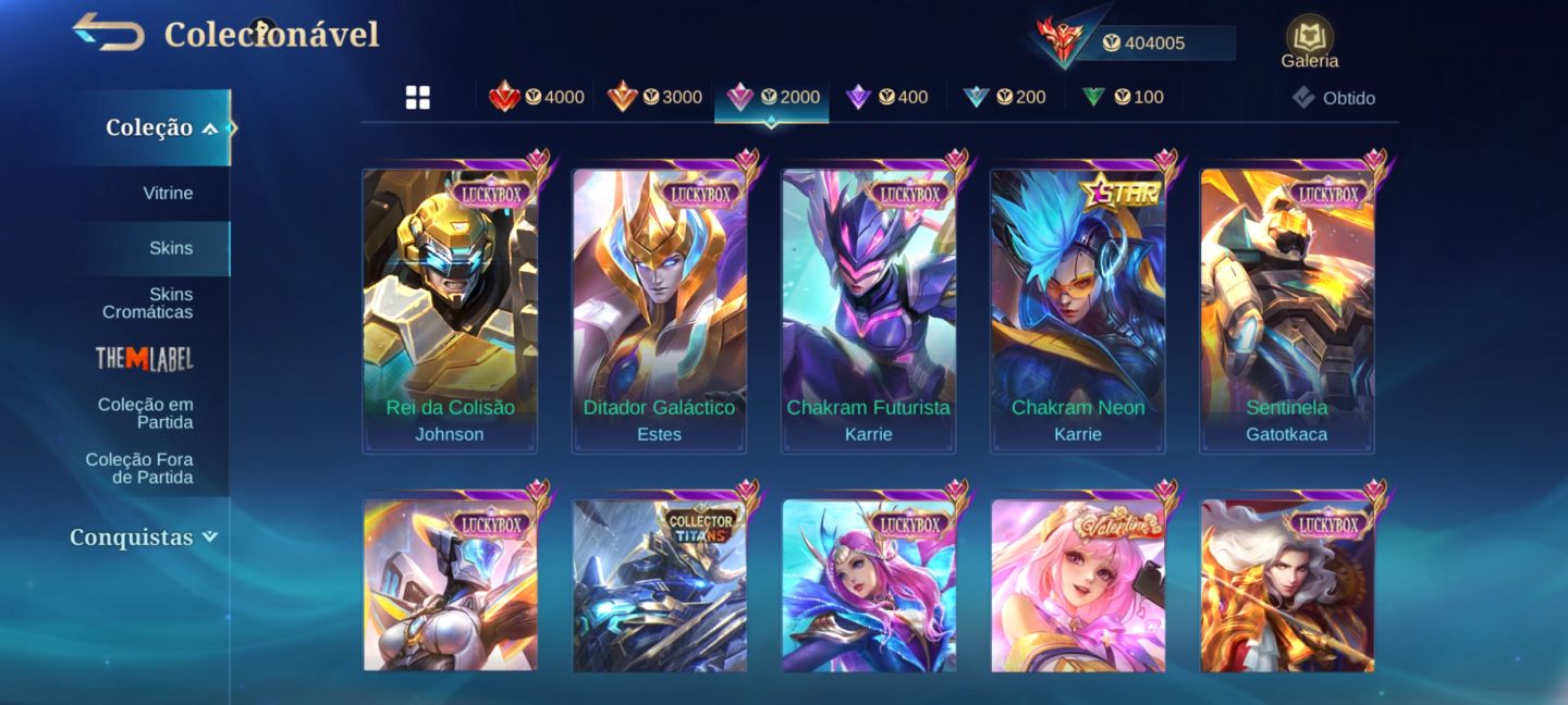 Conta - Mobile Legends