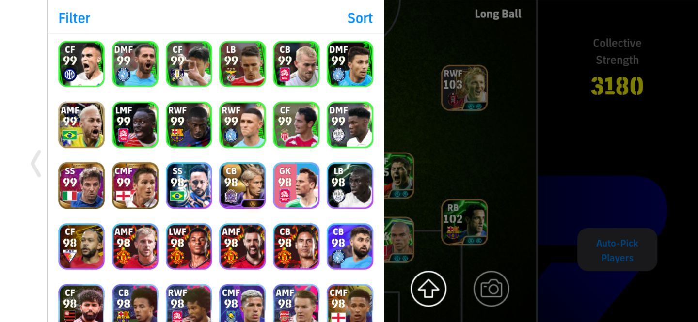 CONTA EFOOTBALL MOBILE SUPER RARA - MAIS DE 900 JOGADORES