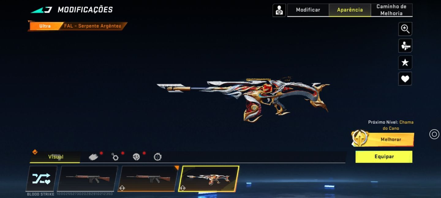 Conta blood strike recheada de itens