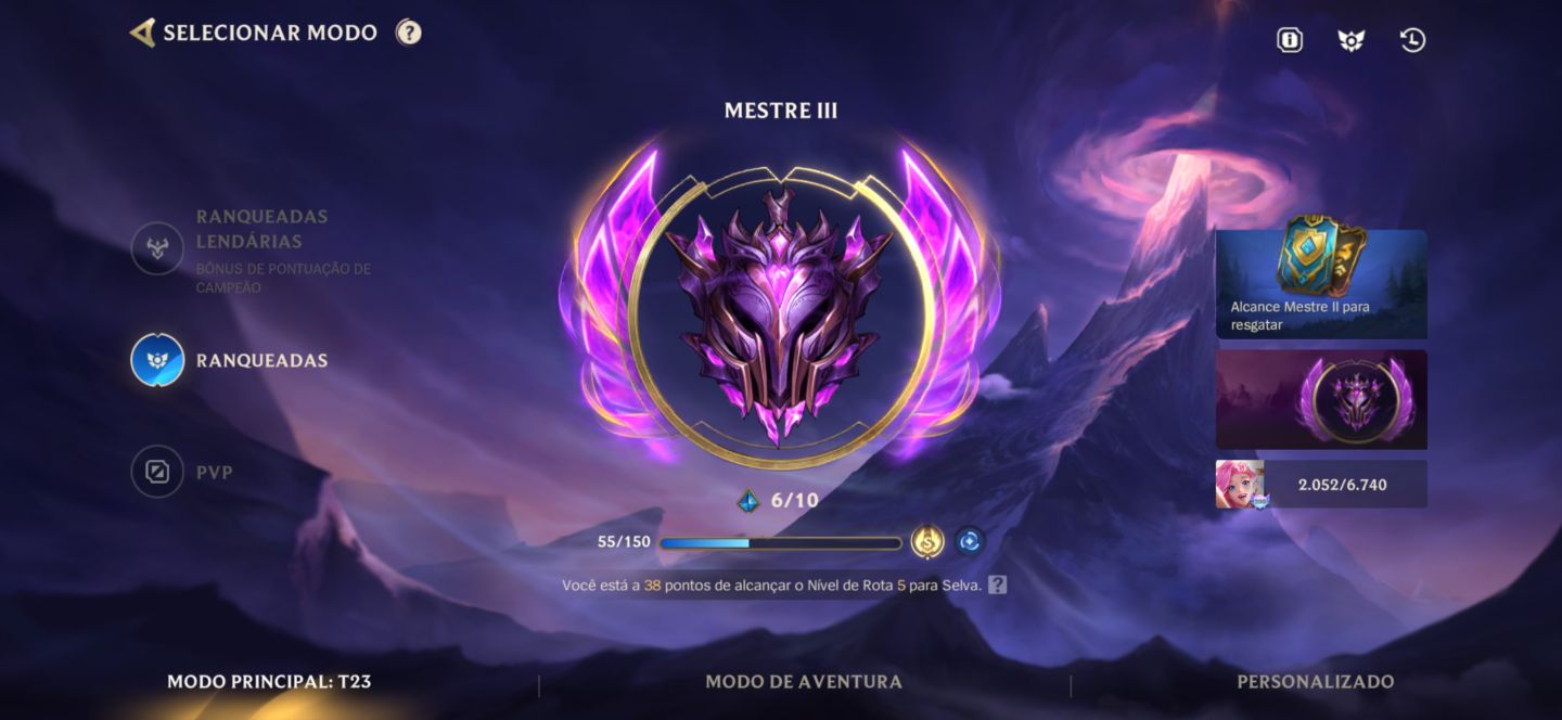 CONTA WILD RIFT EX-GM/ATUAL MESTRE MID E ADC 8 SKINS MITICAS