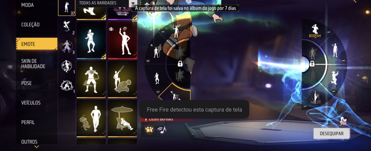 Conta Free fire itens exclusivos do jogo