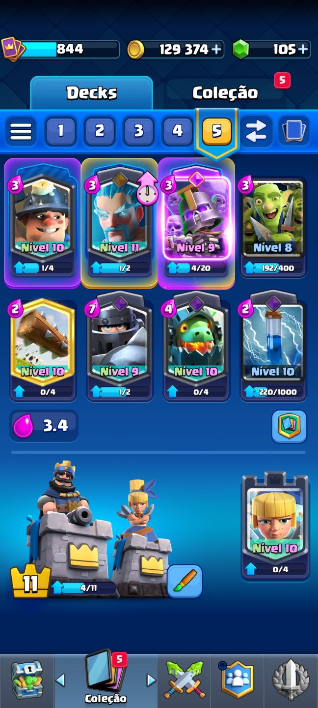 CONTA CLASH ROYALE QUASE FULL