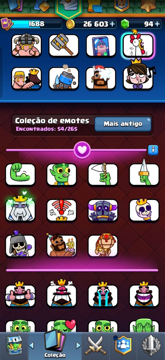 Conta do clash Royale com 1300 troféus