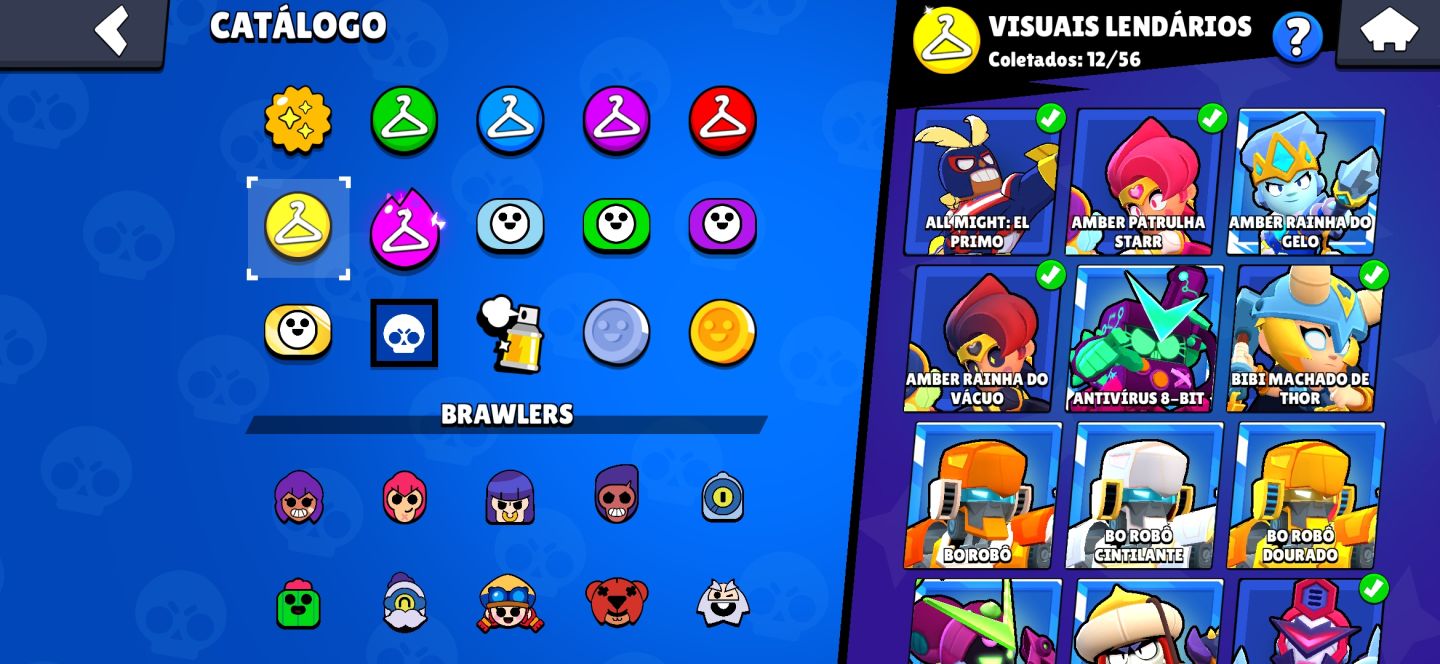 Brawl stars conta com melhores skins boa pra se iniciar
