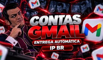 CONTAS GMAIL NOVAS | IP BR | SEM SMS | ENTREGA AUTOMÁTICA