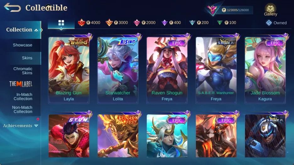 CONTA COLECIONADOR EXALTADO 3 COM 400 SKINS