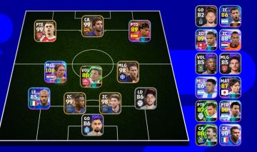 Conta eFootball | Modri 104 + Messi + Mbappé + Yamal | Valor a combinar