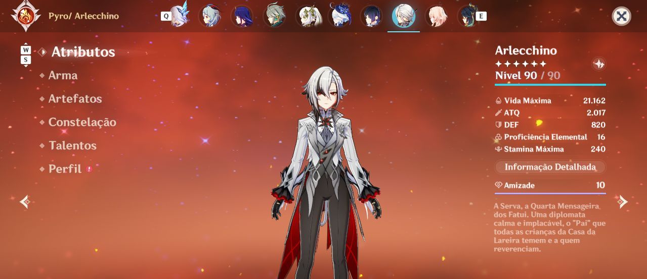 1 x Conta AR60 Genshin e Honkai com muitos personagens