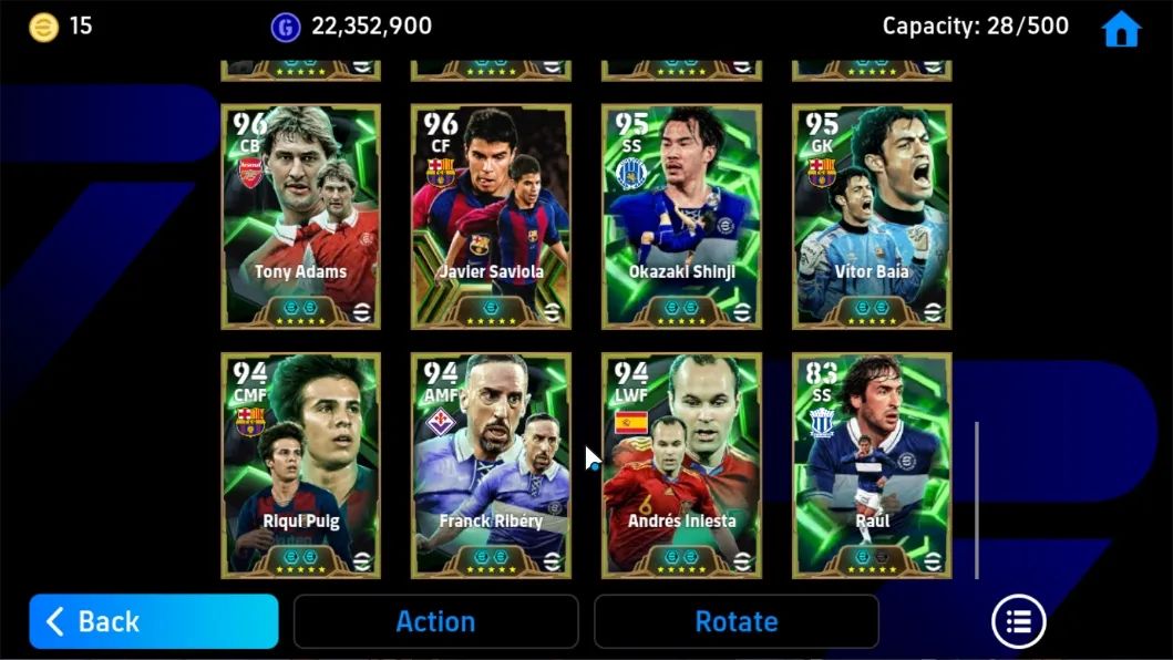 CONTA EFOOTBALL 3202 FC | VAN BASTEN 105 | CHIELLINI | 22.3M GP | XABI ALONSO