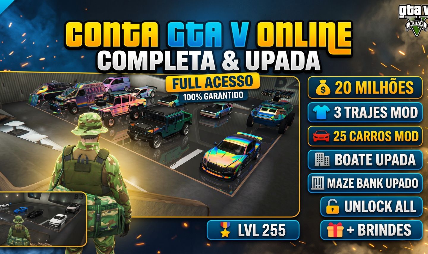 CONTA GTA V - COMPLETA E UPADA - FULL ACESSO