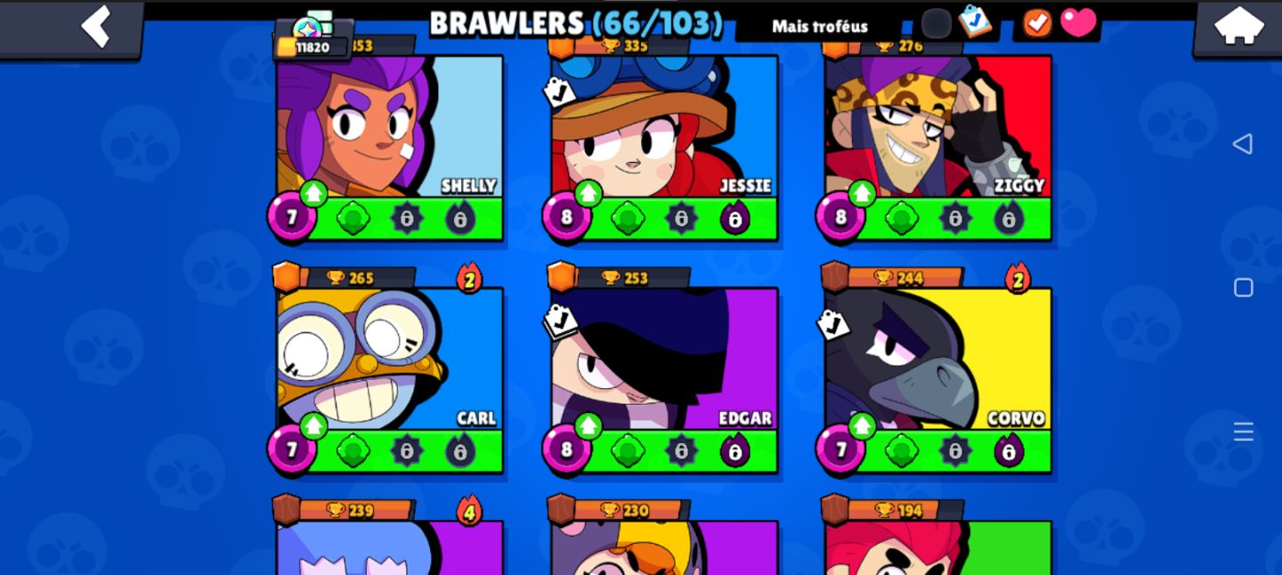 PROMOÇÃO CONTA BRAWL STARS | 67 BRAWLERS | 11.8K TROFÉUS | 7 P11