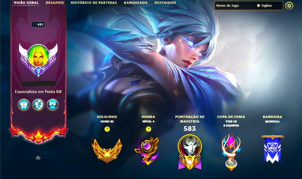 SKIN LENDÁRIA RIVEN EMISSÁRIA + [ CONTA COM 200 SKINS HABILITADAS ] + TROCA NICK